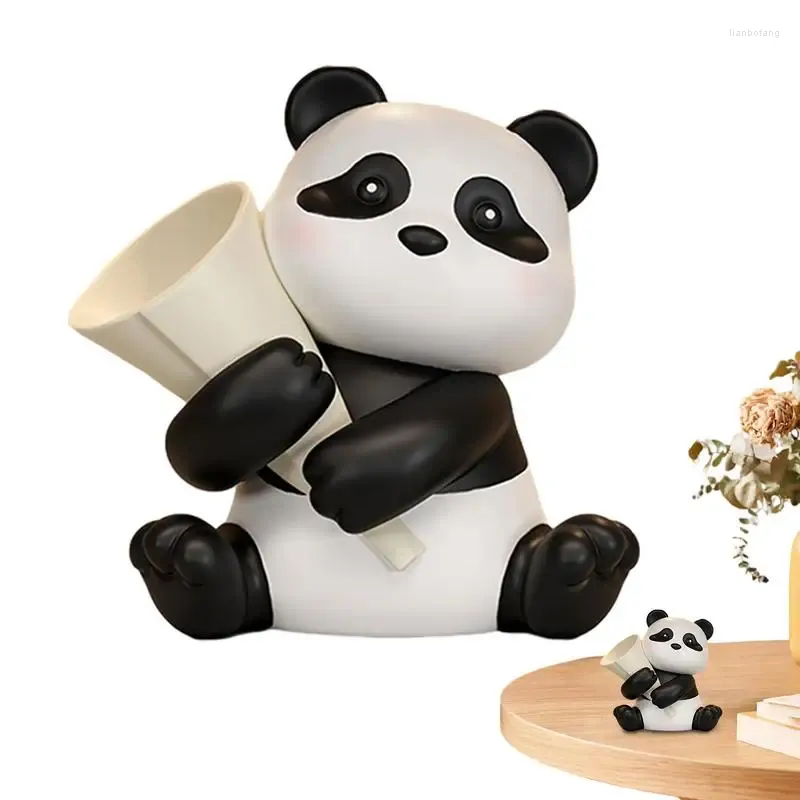Decorative Figurines Resin Panda Ornament Shape Statue Organizing Tray For Desktop Attractive Ornaments Living