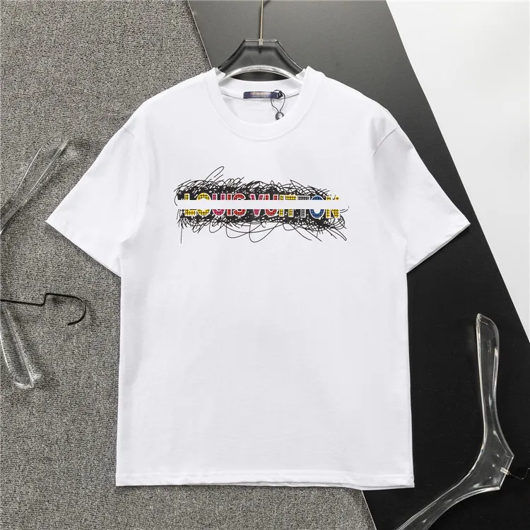 мужская футболка с графическим рисунком футболка одежда Мужчины Женщины Рубашки Мода Письмо Печати Шею черно-белая футболка с коротким рукавом для мужчин дизайнерская футболка Азиатский размер M-3XL 02