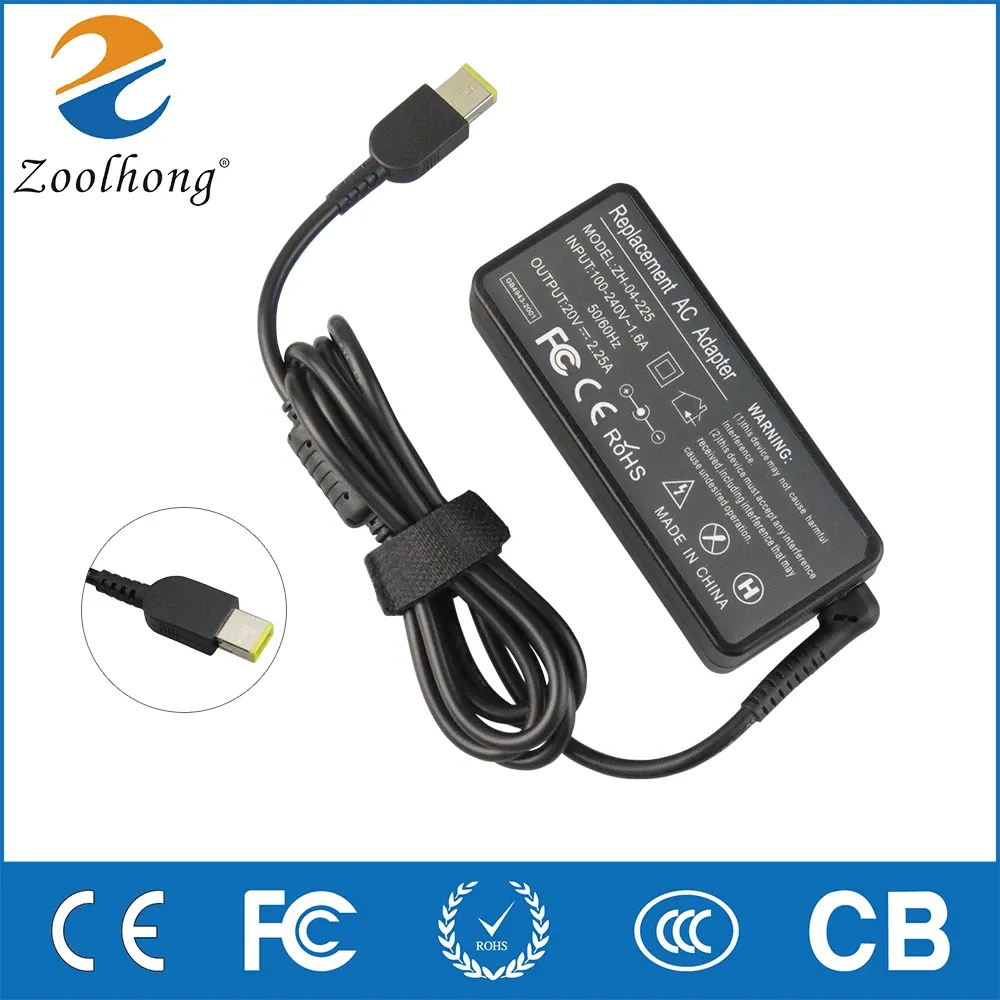 Adapter Laptop Ac Adapter Charger 20V 2.25A 45W for Lenovo Thinkpad ADLX45NLC3 ADLX45NDC3A ADLX45NCC3A 0C19880 59370508 ADLX45NLC3A