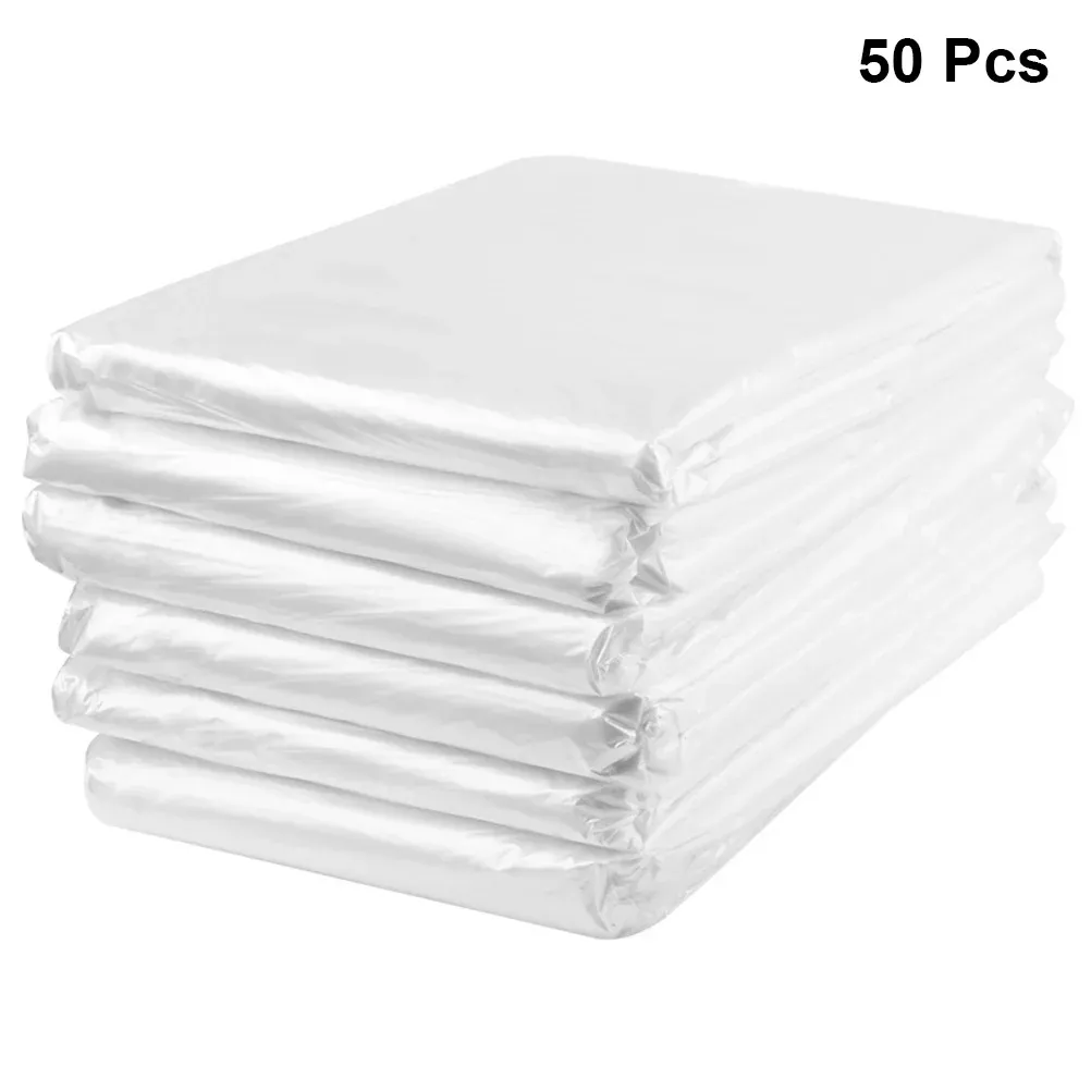 Sacos 50pcs Sacos de armazenamento espessados descartados Sacos de lixo grandes reciclagem pesada de saco de lixo para lixo para lixo