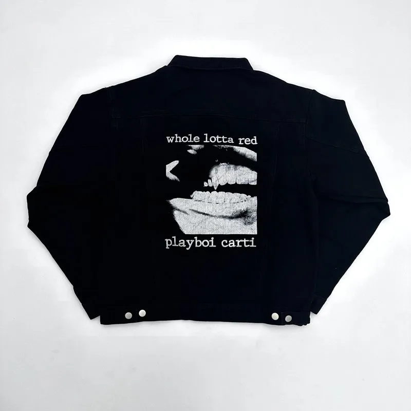 PalmAngels × Playboi Carti Denim Jacket Palm Angels Black Playboi Carti Edition Denim Die Punk