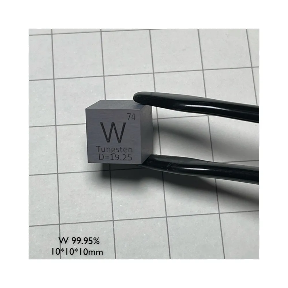 10mm Gray Tungsten Cube 99.95% High Purity W Block for Teaching Exhibition Element Collection Hobbies