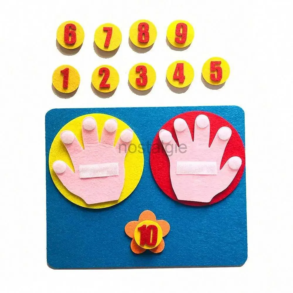 Intelligence toys Kids Montessori Toys Materials DIY Non-woven Math Numbers Counting Toy Educational Learning for Children Teaching Aids 24327