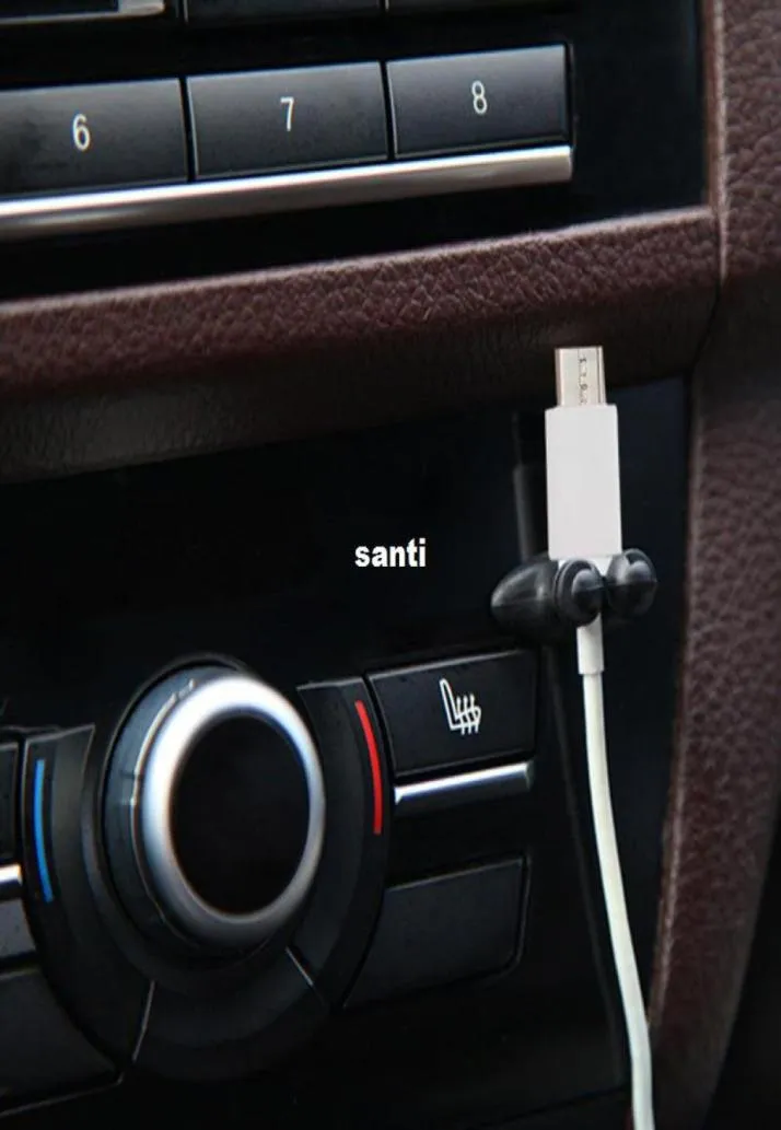 Nouvelle arrivée 8 pcslot adhésif multifonctionnel chargeur de voiture ligne fermoir pince casque USB câble voiture clip intérieur accessoires 7252494