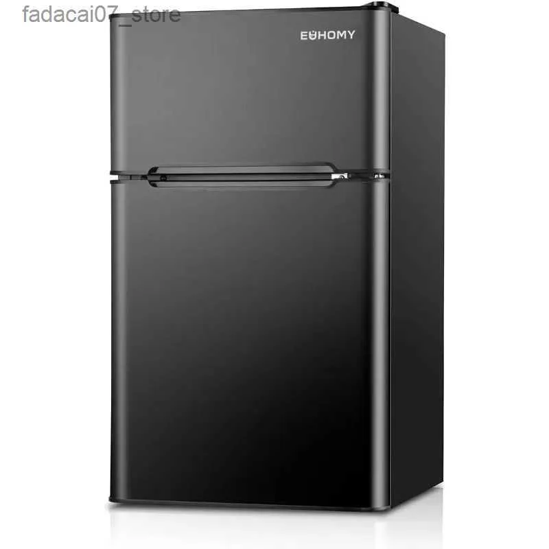Réfrigérateurs Congélateurs Mini-réfrigérateur EUHOMY avec congélateur 3,2 Cu.Ft dortoir 2 chambres/appartement/bureau salles de stockage de nourriture Q240327