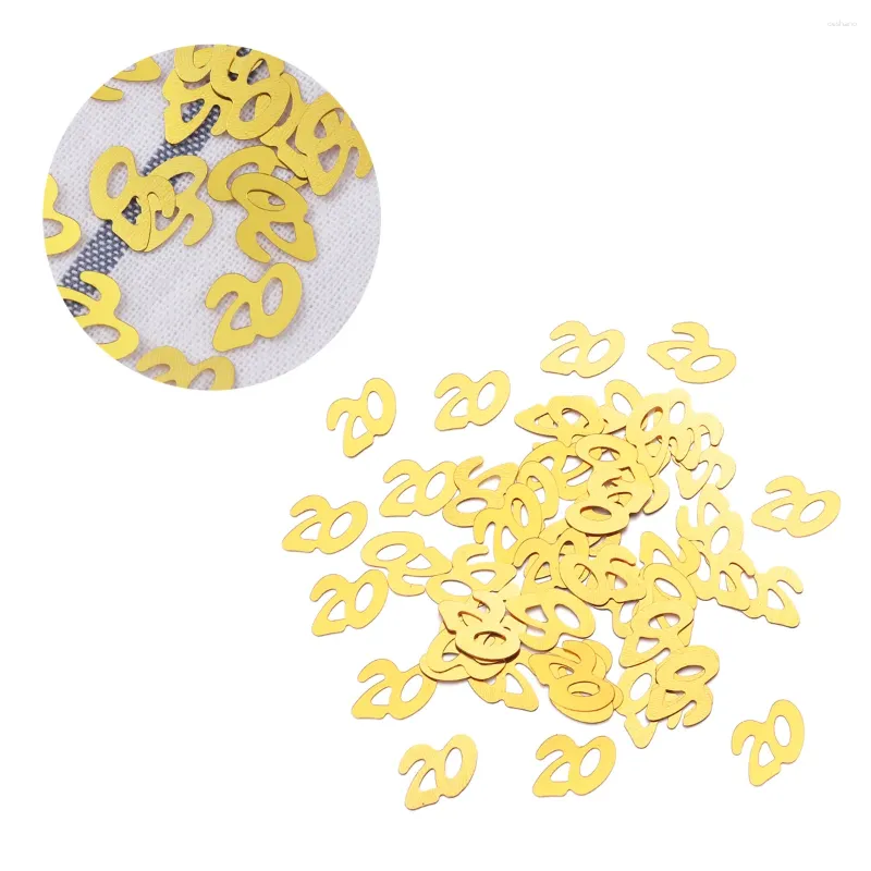 Party Decoration 1200 PCS Number Confetti Gold Decor Birthday Happy Decorations For Letter Anniversary