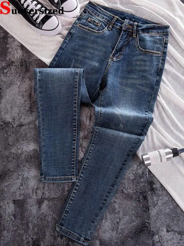 Jeans para mujer Cintura alta Lápiz flaco Primavera Otoño Coreano Casual Oversize 4xl Pantalones de mezclilla Streetwear Vintage Kot Pantolon Slim Vaqueros