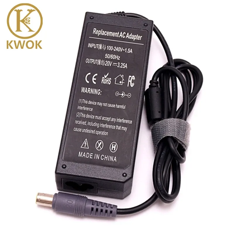 Adapter Kostenloser Versand 20V 3,25 A 65W AC Adapter Ladegerät Für Lenovo IBM X60S X61 X61S X200 X200I x200S X201 X201I X201S X220 X220I F25