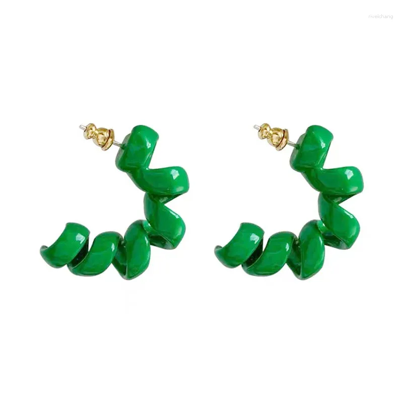 Baumelnde Ohrringe Y2K-Ohrring, geometrisch, grün, Ohr-Stulpe, Vintage, unregelmäßig, luxuriöser Schmuck für Mädchen und Frauen, Geschenk