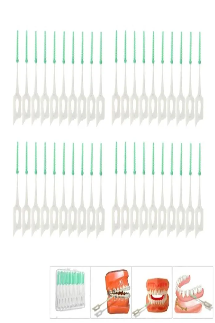 Adultos escovas interdentais limpas entre os dentes escovas de fio dental escova de dentes dental ferramenta de cuidado oral pptpe 40pcsbox soft2545785