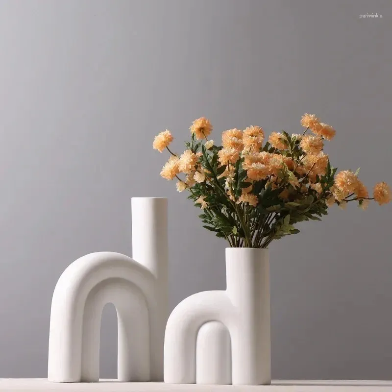 Vazolar ins vazo ev dekoru çiçekleri İskandinav seramik çiçek aranjmanı kurutulmuş sanat oturma odası dekorasyon