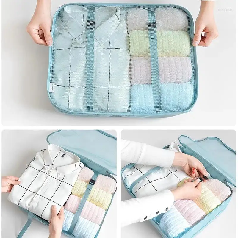 Juego De 8 Bolsas Organizadoras De Equipaje - Cubos De Embalaje Para Ropa, Viajes Y Almacenamiento