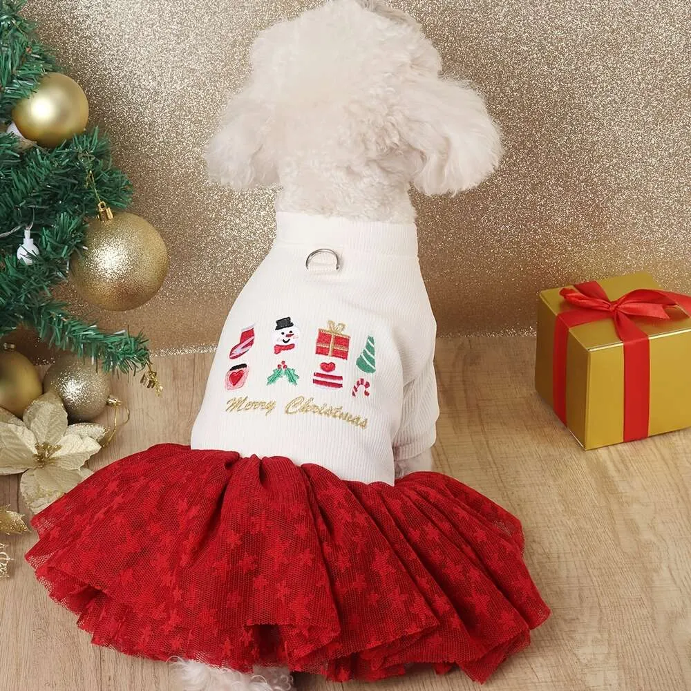 Christmas Skirt for Medium Dogs, Cartoon Graphic Dog Red Tutu Dress with D  Ring Traction for Indoor and Outdoor Use from Dhgate Dog Coats & Jackets -  price 21.29