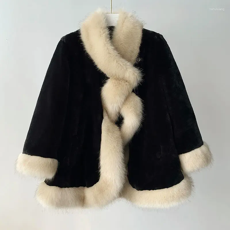 Top in pelliccia da donna Giacche per abbigliamento donna Giacca finta Cappotti Colletto alla coreana Cappotto freddo invernale T87