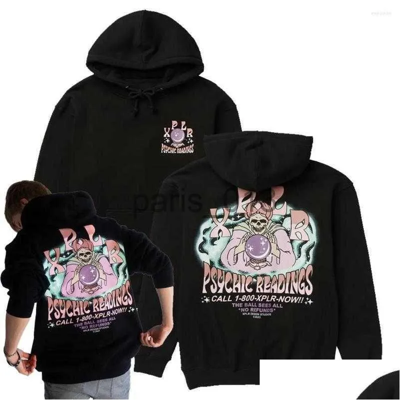 Heren Hoodies Sweatshirts Xplr Sam En Colby Psychic Reading Hoodie Lange Mouw Vrouwen Mannen Sweatshirt 2023 Casual Stijl Harajuku Streetw Ot6Ch