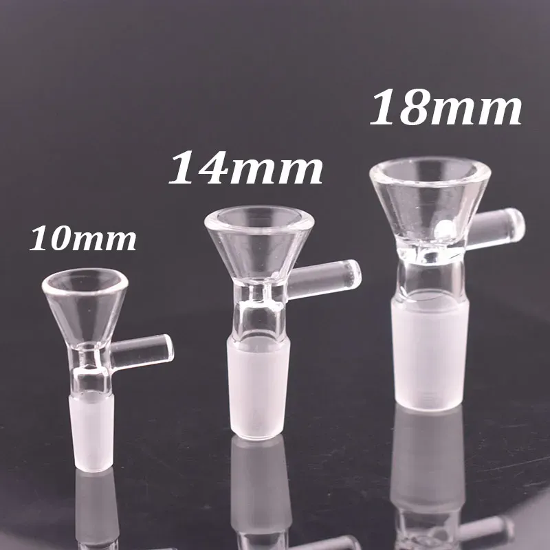 QBsomk Thick Bowl Piece for Glass Bong slides Funnel Bowls Pipes smoking heady wholesaler oil rigs pieces 10mm 14mm 18mm male joint