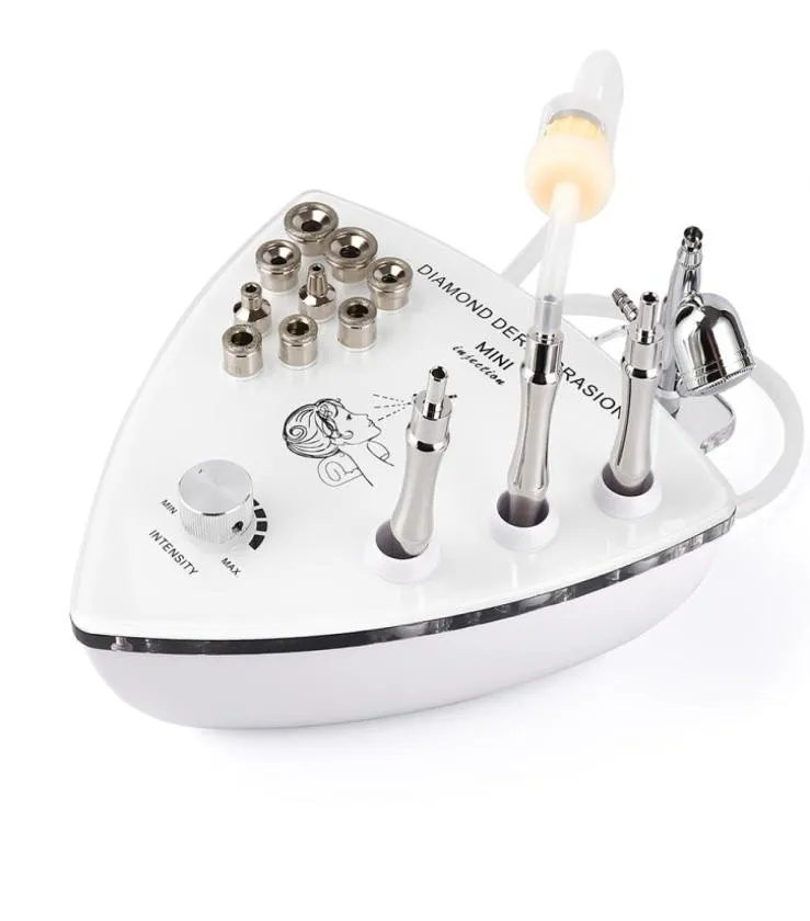 Diamond Microdermabrasie Dermabrasie Machine Gezichtsschoonheid Vacuüm Spray Zuig Salon Apparatuur met Spuitpistool1573003