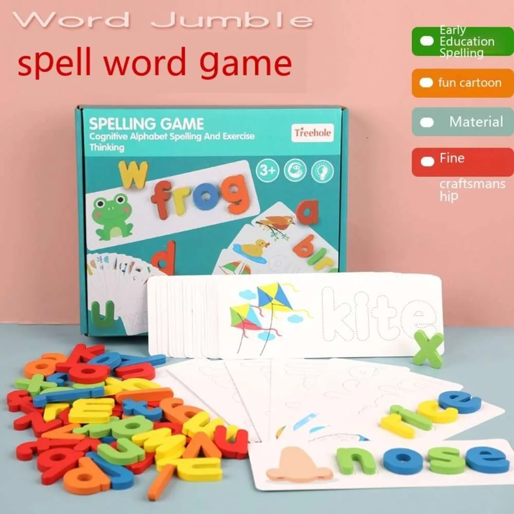 Treehole Word P30.38 Puzzle di ortografia cognitiva con 26 lettere inglesi per la prima educazione dei bambini