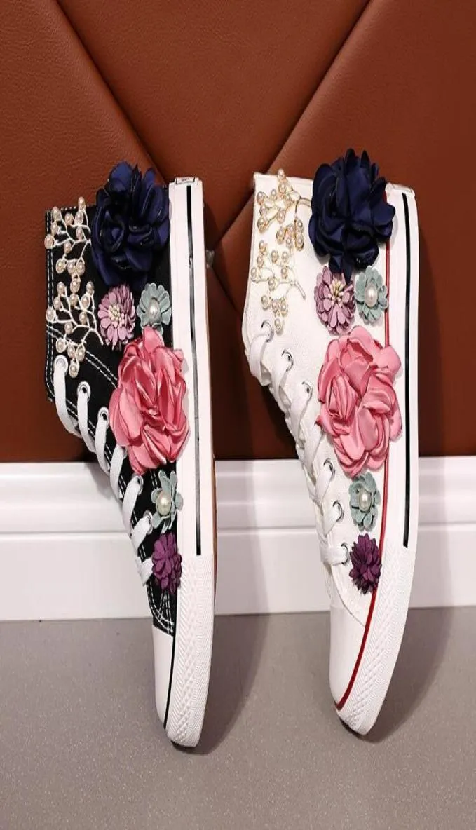 Chaussures de mariage de campagne rustique femmes cristaux faits à la main perles baskets chaussures plates de mariée toile plimsoll demoiselle d'honneur Sneaker chaussures si5524338