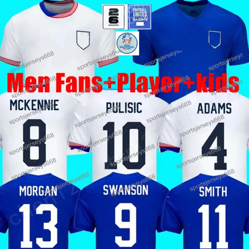 2024 PULISIC Usas Soccer Jerseys REYNA AARONSON WEAH ACOSTA Mckennie 24 25 Maillot de Futol FERREIRA DEST MORGAN Us A Football Shirt RAPINOE DUNN