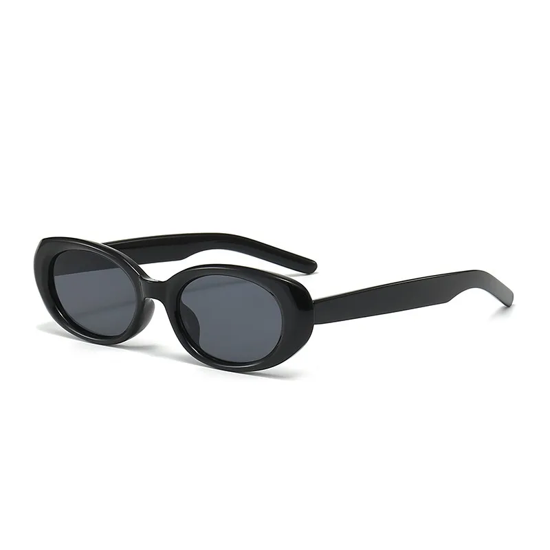 Lunettes de soleil de designer pour hommes Lunettes de soleil pour femmes Lunettes de soleil elliptiques rétro Star Le même genre Polariseur à monture étroite Hip Hop Lunettes de soleil de protection UV m6130 noir