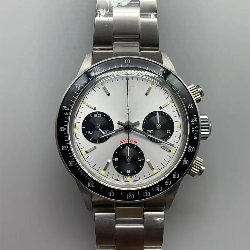 Vintage Chronograph Watch 38mm Automatic Mechanical, 7750