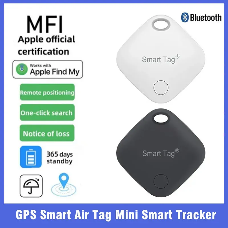 Trackers GPS Smart Air Tag Mini Smart Tracker Bluetooth Smart Tag Child Finder Pet Car Lost Tracker för Apple iOS System Hitta min app