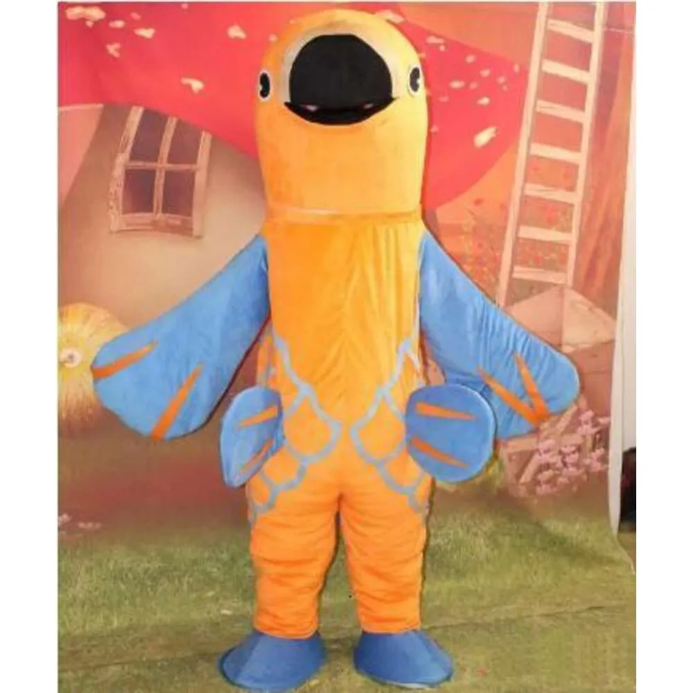 Costumes de Mascotte Halloween Noël Poisson Doré Mascotte Dessin Animé En Peluche Déguisement Costume De Mascotte