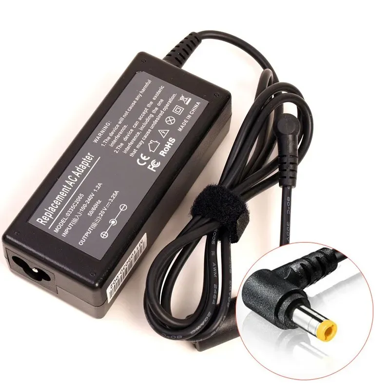 Adaptateur 20V 3.25A 65W Charger Adaptateur AC pour ordinateur portable pour Lenovo IdeaPad B570E G570 G550 G430 G450 G455 G460 G460A G475 G555 G560 Notebook