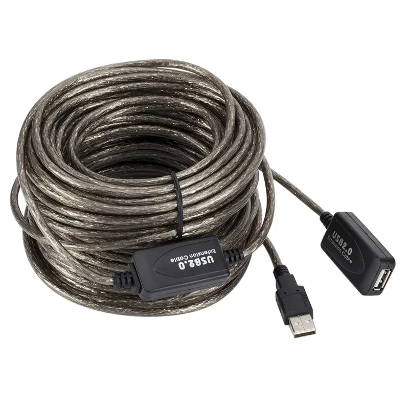 5m 10m 15m 20m USB2.0 AMPLIFICAÇÃO DO CABO DE EXTENSÃO DE CABO DE REDE REDE EXTENDIDOR DE REDE COM CHIP EXTENSÃO USB CANTO DE REDE REDE REDE REMENDO