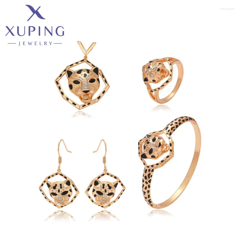 Necklace Earrings Set Xuping Jewelry Fashion Charm Animal Gold Color Hoop Earring Bangle For Women Wedding Party Gift 14SET2311243
