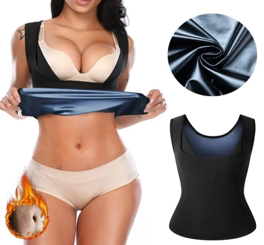 Mulheres sauna suor colete polímero cintura trainer perda de peso shapewear barriga emagrecimento bainha treino corpo shaper espartilho fajas topo 21033989561