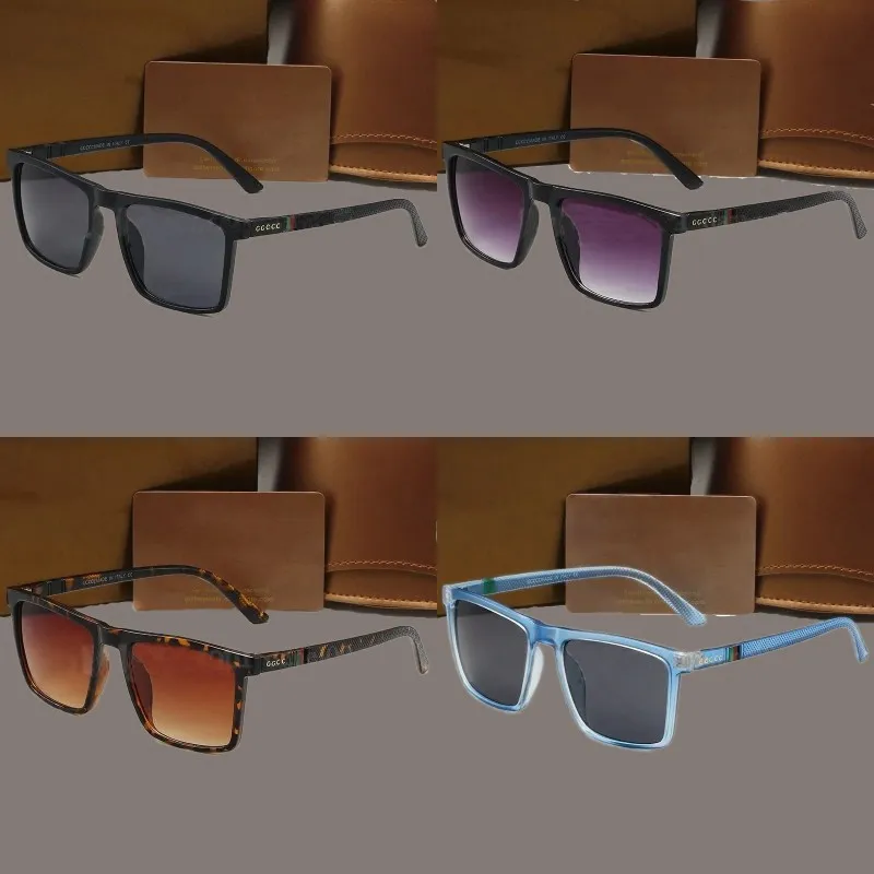 Leopard print sun glasses white and blue letter square designer sunglasses versatile womens sunglasses trendy 2024 exquisite vintage new product GA0112 I4