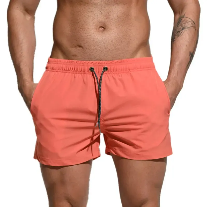 Elastische Herren Strand Shorts Badehose Desmiit Bademode Boardshort Sexy Badeanzug Bermuda Surf Board Kurze Hosen Zwembroek Mann 240314