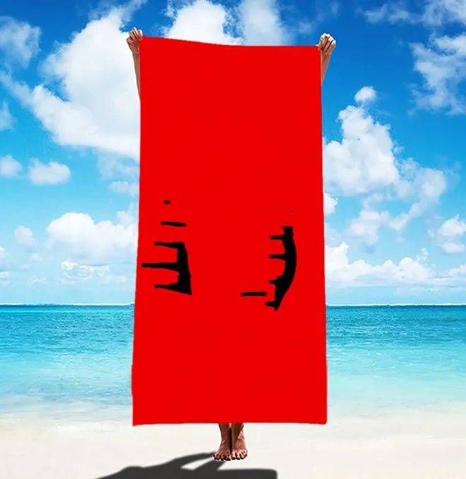 Wholeslae пляжное полотенце модное женское домашнее банное полотенце с принтом букв оптовая продажа длинные банные полотенца из микрофибры для девочек подарок
