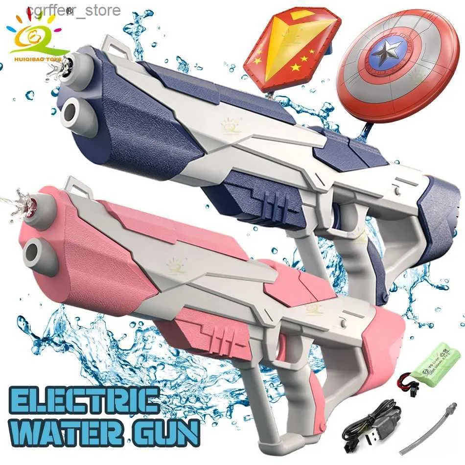 Gun Toys Space Shield Launching Electric Explosion Water Gun Toy Hero Captain Warrior Battle Summer Beach Outdoor Fantasy Toy Childrens Gift240327