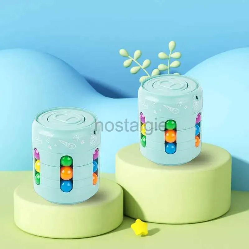 4.5x5.2CM Giocattoli di intelligenza Magic Rotating Bean Puzzle Toy Bambini Punta delle dita Fidget Gioco antistress Montessori Giocattoli educativi per il regalo di compleanno 24327