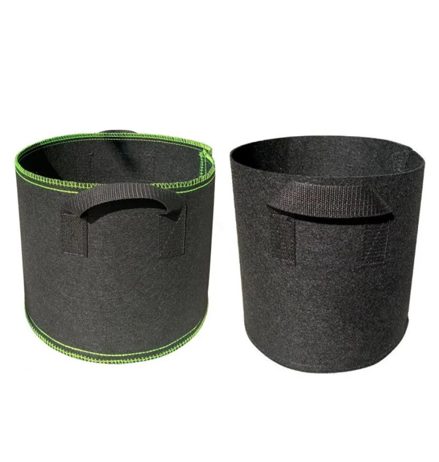 Premium Series 130 Gallon Plant Grow Bags Heavy Duty Container 300G Tjockat nonwoven Fabric Plant Pots 5 Gallon Planters med H8761744