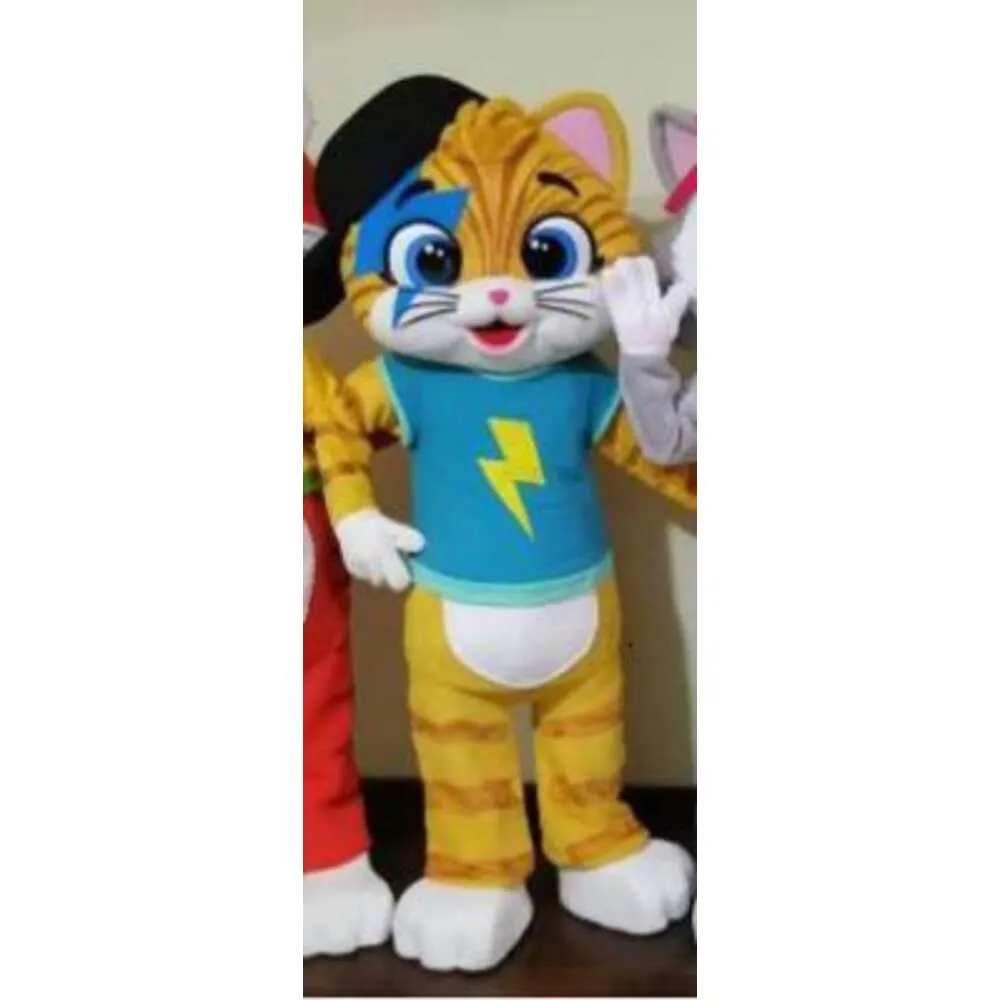 Trajes da mascote trajes da mascote halloween natal gato bonito mascote dos desenhos animados de pelúcia fantasia vestido traje da mascote uuv