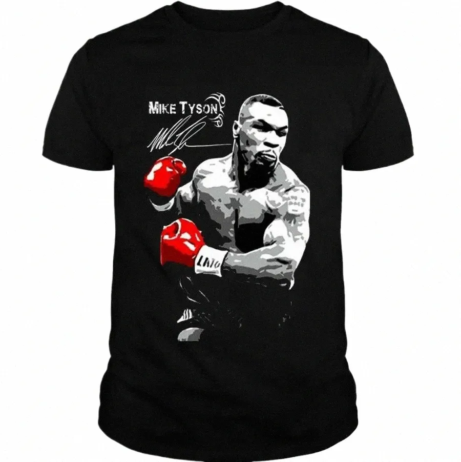 Camiseta para homens Camisa de verão Mike Tys Boxe Retro Boxe T-shirt Engraçado Retro Verão Camisetas Presente Mens Roupas Ropa Hombre K5Qo #