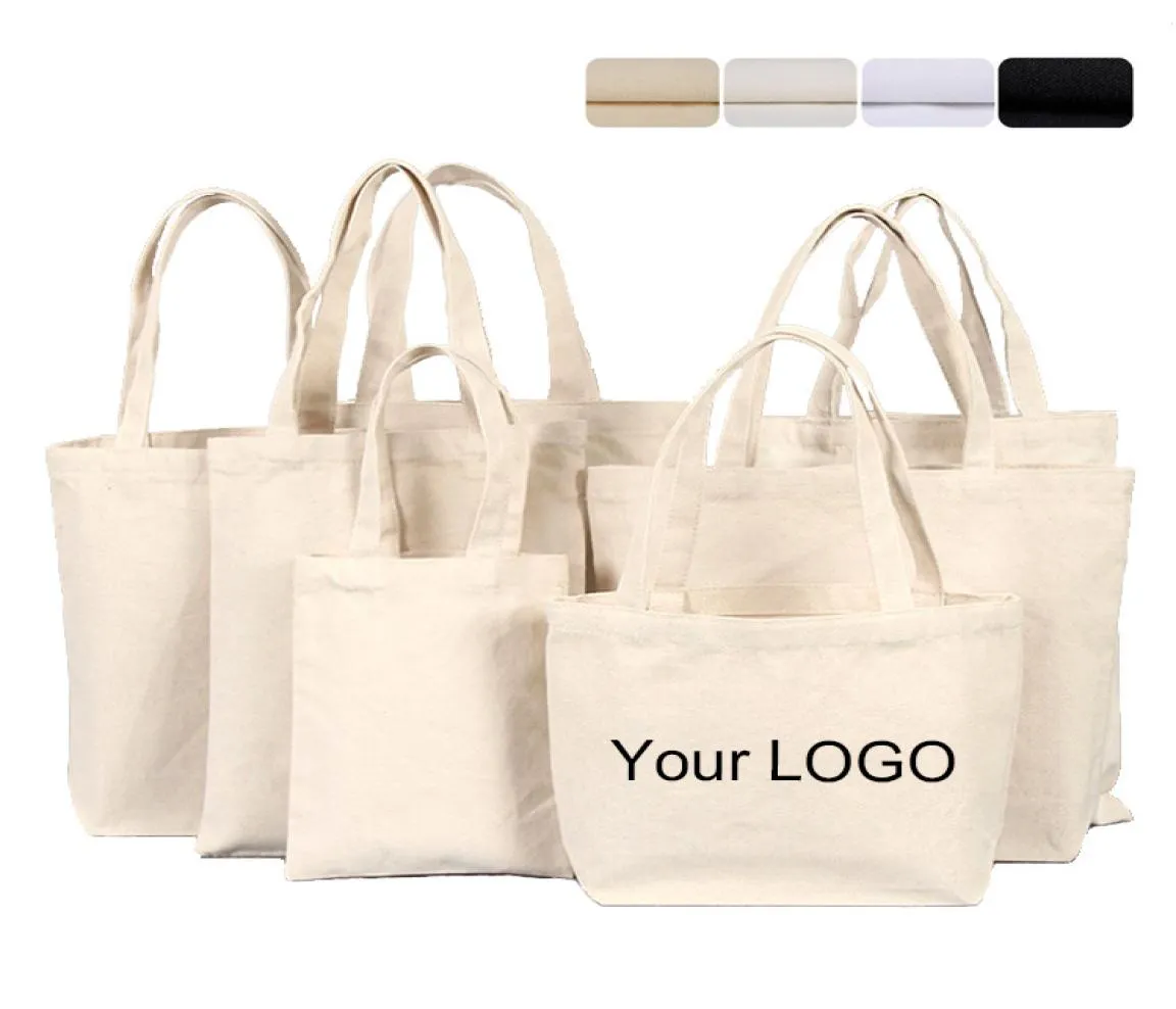 High Quality Reusable Cotton Grocery Shopping Bag Promotional Plain Canvas Tote bags Custom Logo Printed7258384