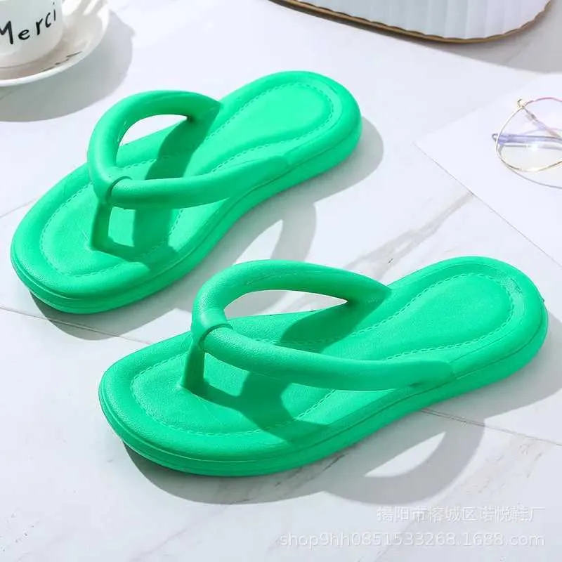 Slippers Slippers Nieuwe Koreaanse Stijl Fasion Platte paling Clip Teen Uitsparingen Dames Beac Slippers Dames Jelly Soes Slippers H2403262BAB