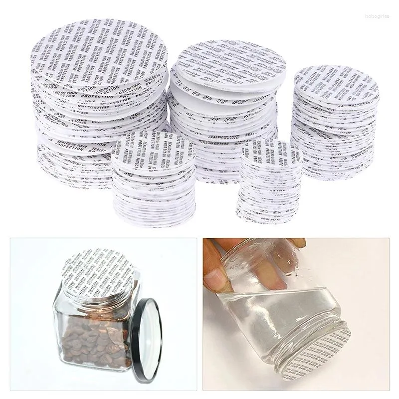 Storage Bottles 200Pcs 20mm-82mm Self-adhesive Foam Pressure Sensitive Seal Cap Lining Tamper Resistant Seals Liner For Cosmetic Jar Bottle