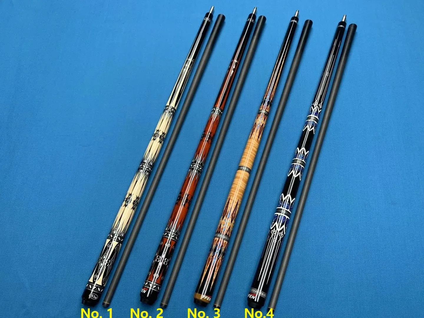 Design Superior Quality High Technic Fiber Carbon Graphite Shaft Billiard Pool Cue Stick with Mini Extension Butt 240320