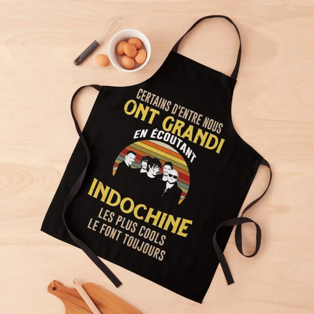 of Indochine band 7 exselna Genres Rock ? wave Apron funny kitchen apron 240321