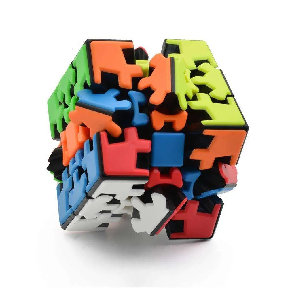 Neue Magic Gear 3X3x3 Neuartige Kinder Gehirn Entwicklung Professionelle Geschwindigkeit Zappeln Spielzeug Twisty Puzzle 3D Cube Für Kinder
