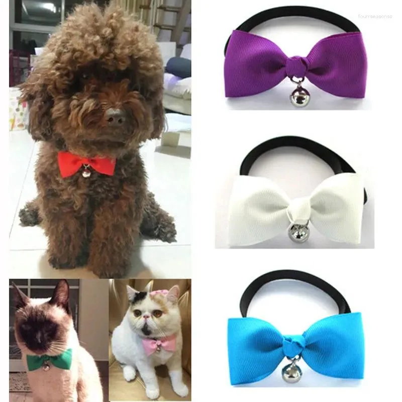 Dog Apparel Pet Collar With Bell Cat Bow Tie Rib Necklace Puppy Bib Crown Pin Accessories