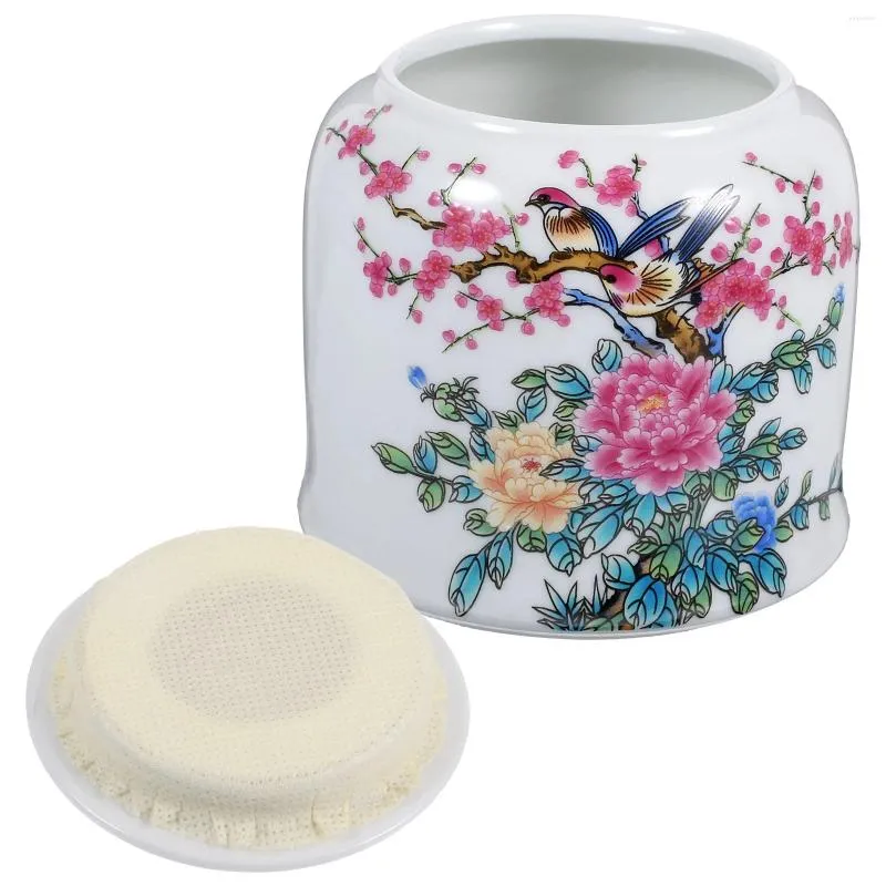 Bouteilles de stockage Vintage thé en vrac conteneurs Style chinois pour céramique avec couvercles céramique ménage