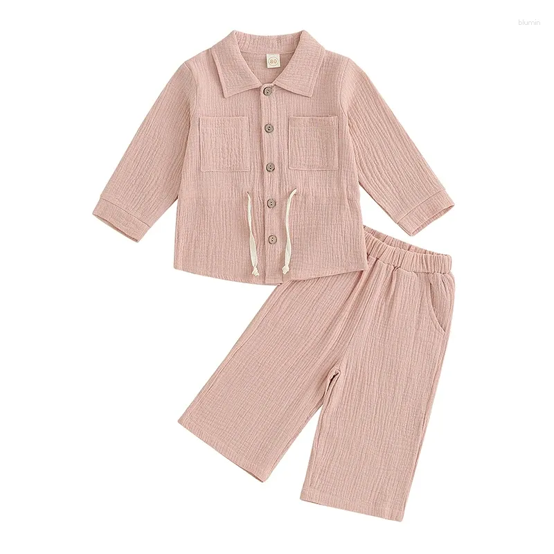 Ensembles de vêtements pour petites filles, vêtements d'automne, chemise à manches longues et pantalons à jambes larges élastiques, ensemble de 2 pièces pour bébé mignon