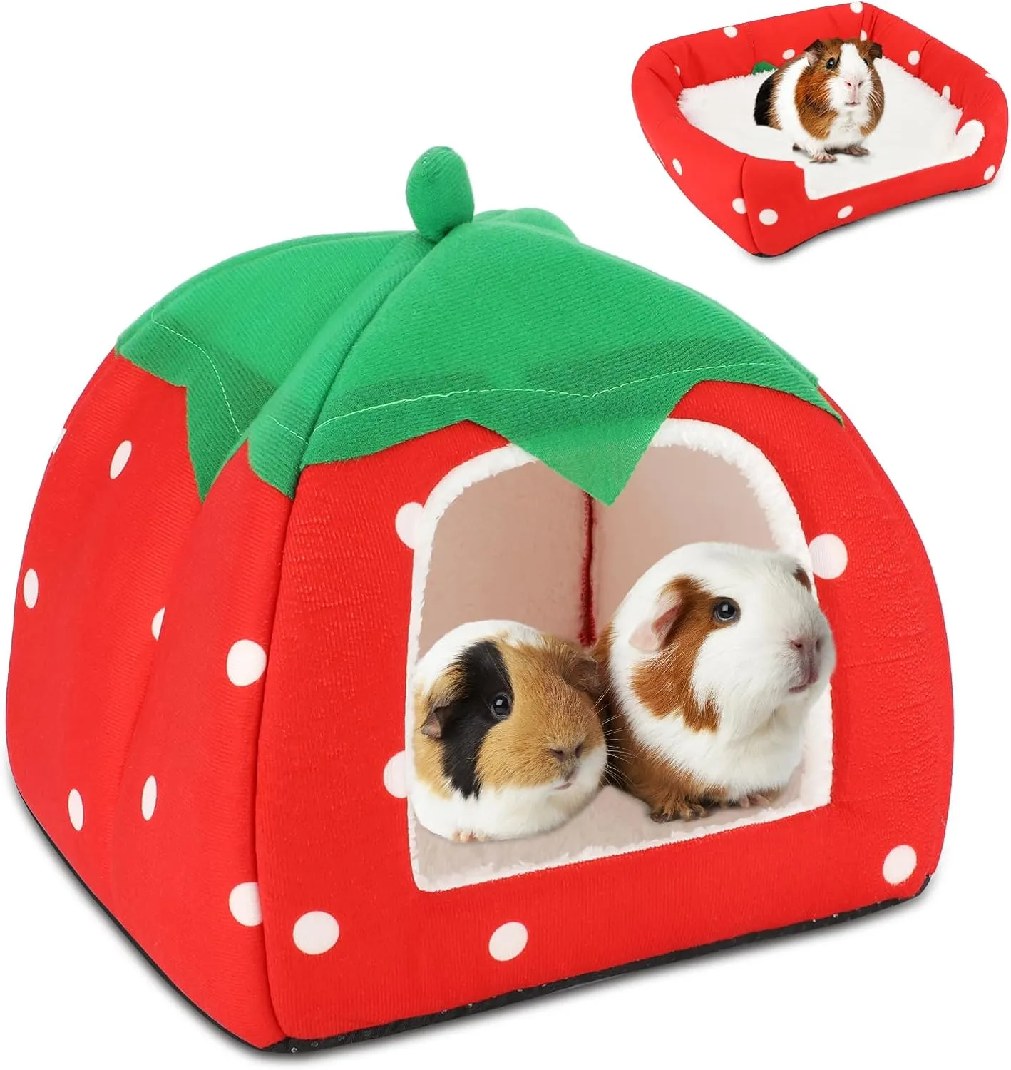 Hide Urine TITOUMI Guinea Pig House Bed, Cozy Hamster Cave Hideout, For ...